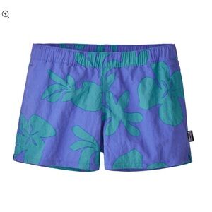 Patagonia Women’s Barely Baggie Shorts 2.5” Kalani Big Float Blue